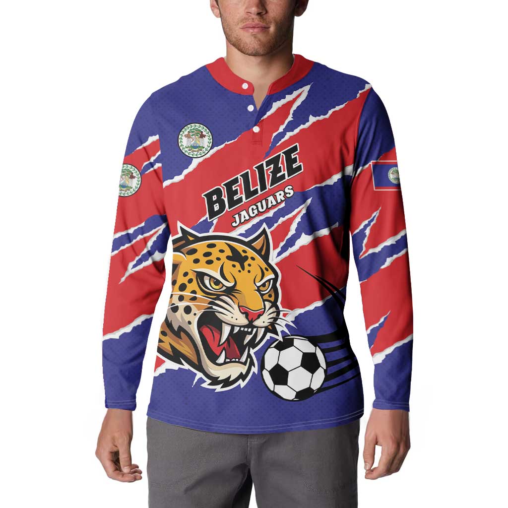 Custom Football Belize Jaguars Button Sweatshirt Team Unbelizeables Jaguars
