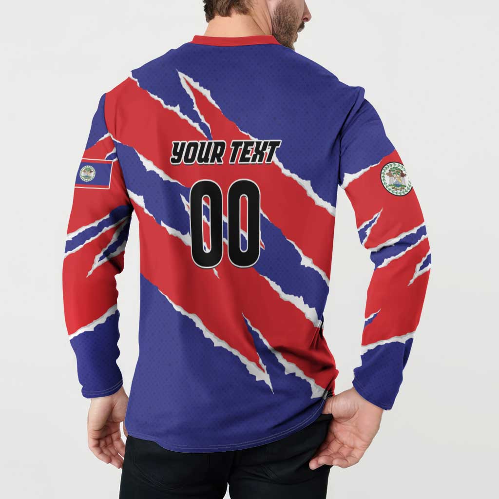 Custom Football Belize Jaguars Button Sweatshirt Team Unbelizeables Jaguars