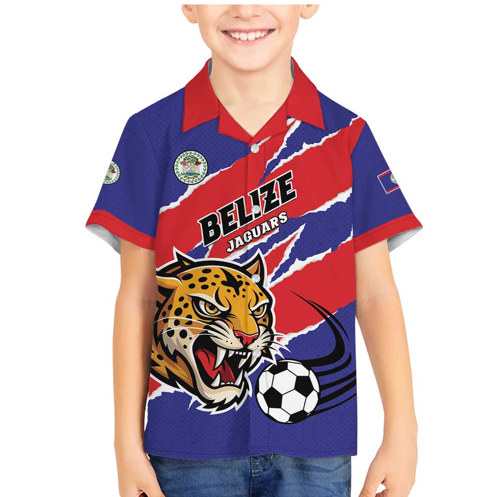 Custom Football Belize Jaguars Family Matching Mermaid Dress and Hawaiian Shirt Team Unbelizeables Jaguars