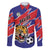 Custom Football Belize Jaguars Family Matching Off The Shoulder Long Sleeve Dress and Hawaiian Shirt Team Unbelizeables Jaguars