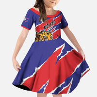 Custom Football Belize Jaguars Family Matching Off Shoulder Maxi Dress and Hawaiian Shirt Team Unbelizeables Jaguars