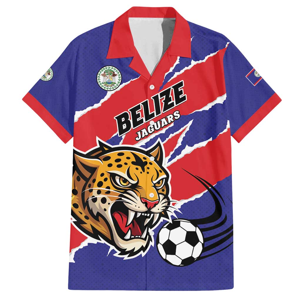 Custom Football Belize Jaguars Family Matching Off Shoulder Maxi Dress and Hawaiian Shirt Team Unbelizeables Jaguars