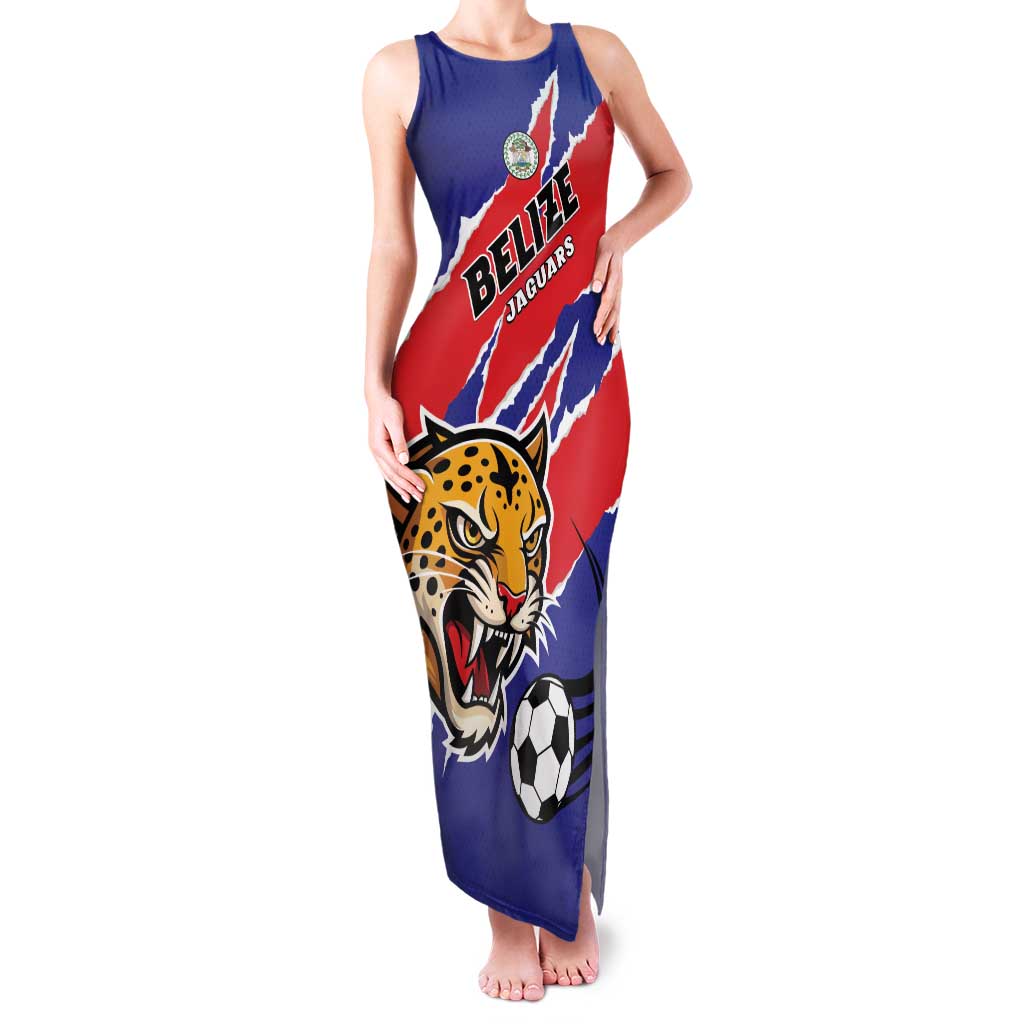 Custom Football Belize Jaguars Family Matching Tank Maxi Dress and Hawaiian Shirt Team Unbelizeables Jaguars