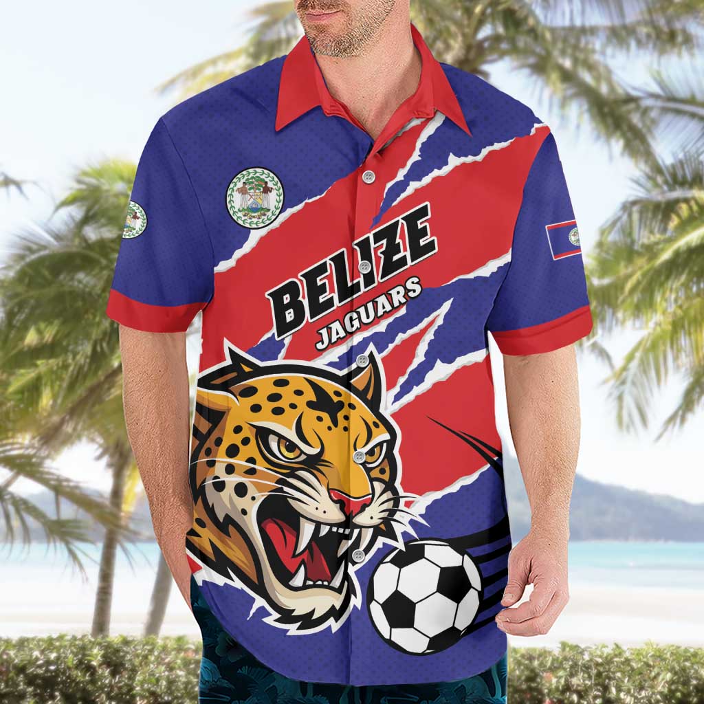 Custom Football Belize Jaguars Hawaiian Shirt Team Unbelizeables Jaguars