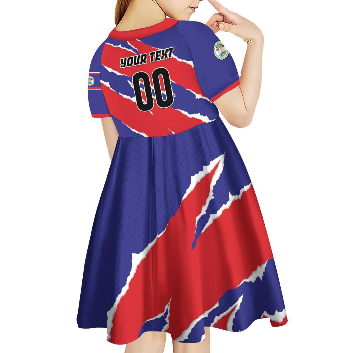 Custom Football Belize Jaguars Kid Short Sleeve Dress Team Unbelizeables Jaguars