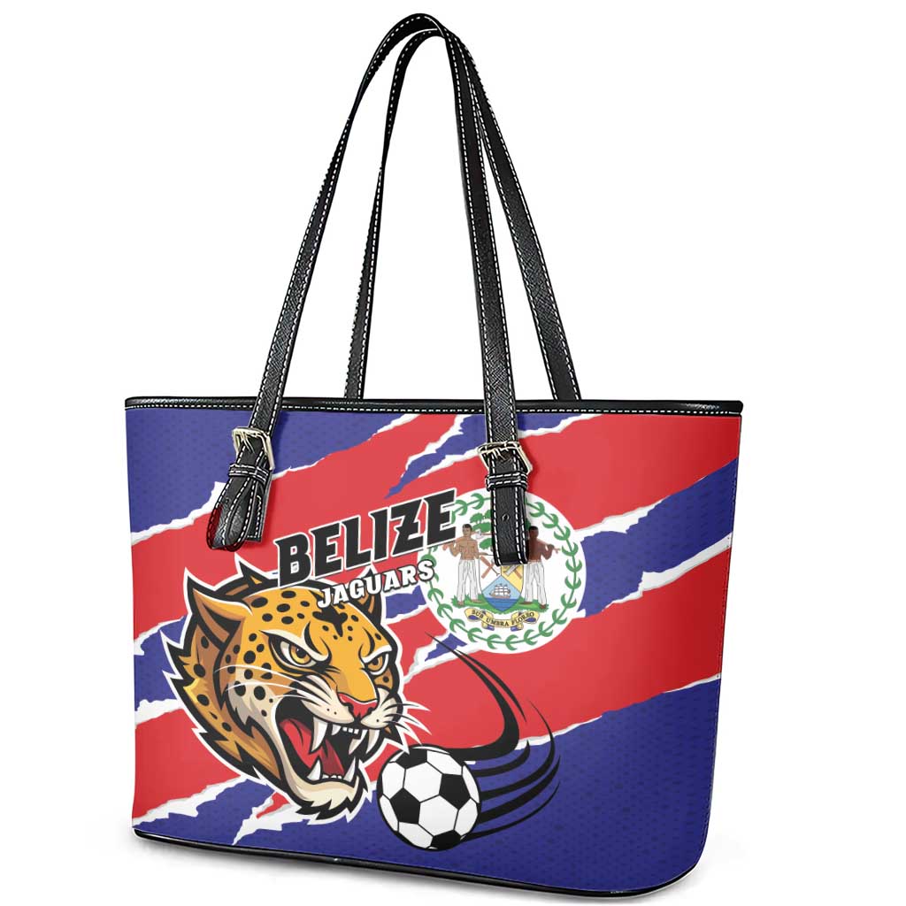 Football Belize Jaguars Leather Tote Bag Team Unbelizeables Jaguars