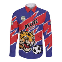 Custom Football Belize Jaguars Long Sleeve Button Shirt Team Unbelizeables Jaguars