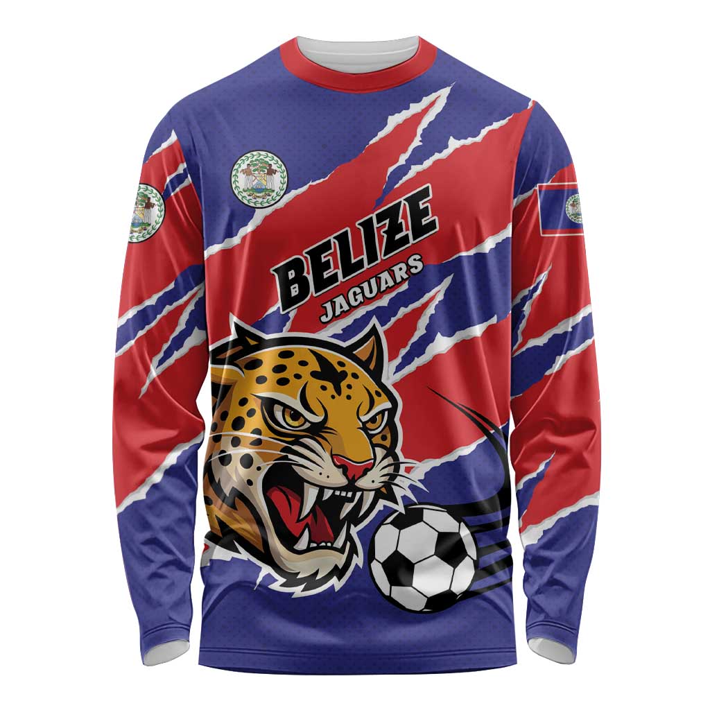 Custom Football Belize Jaguars Long Sleeve Shirt Team Unbelizeables Jaguars