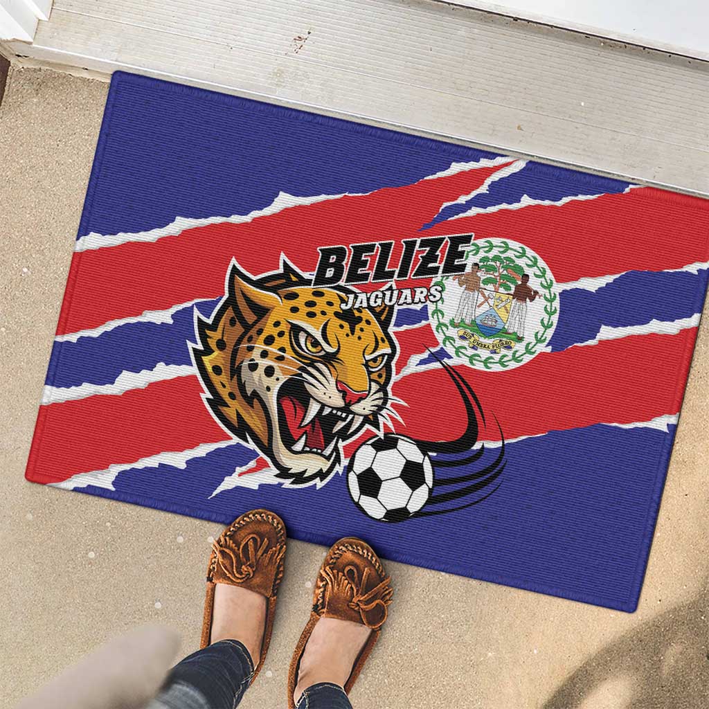 Football Belize Jaguars Rubber Doormat Team Unbelizeables Jaguars