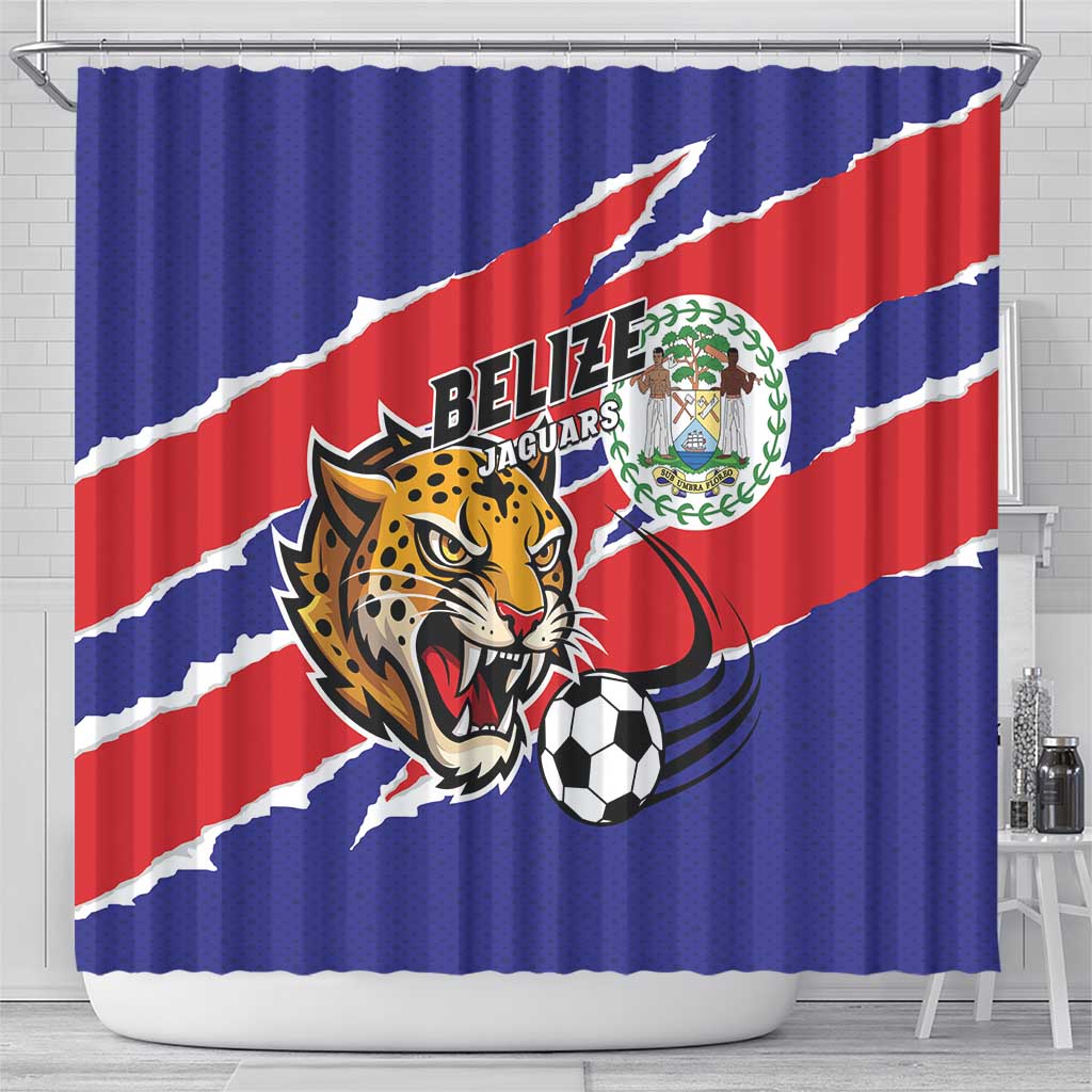 Football Belize Jaguars Shower Curtain Team Unbelizeables Jaguars