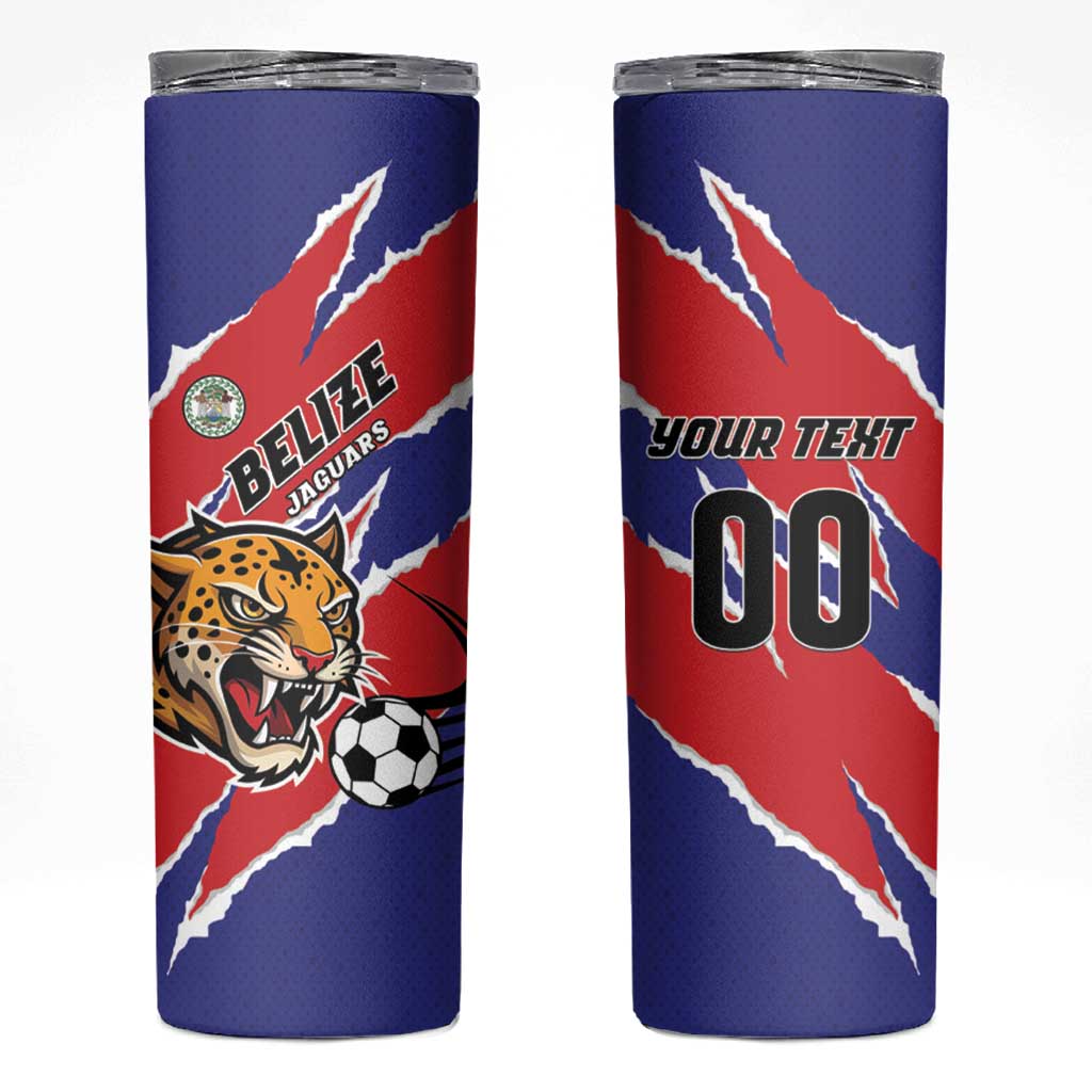 Custom Football Belize Jaguars Skinny Tumbler Team Unbelizeables Jaguars