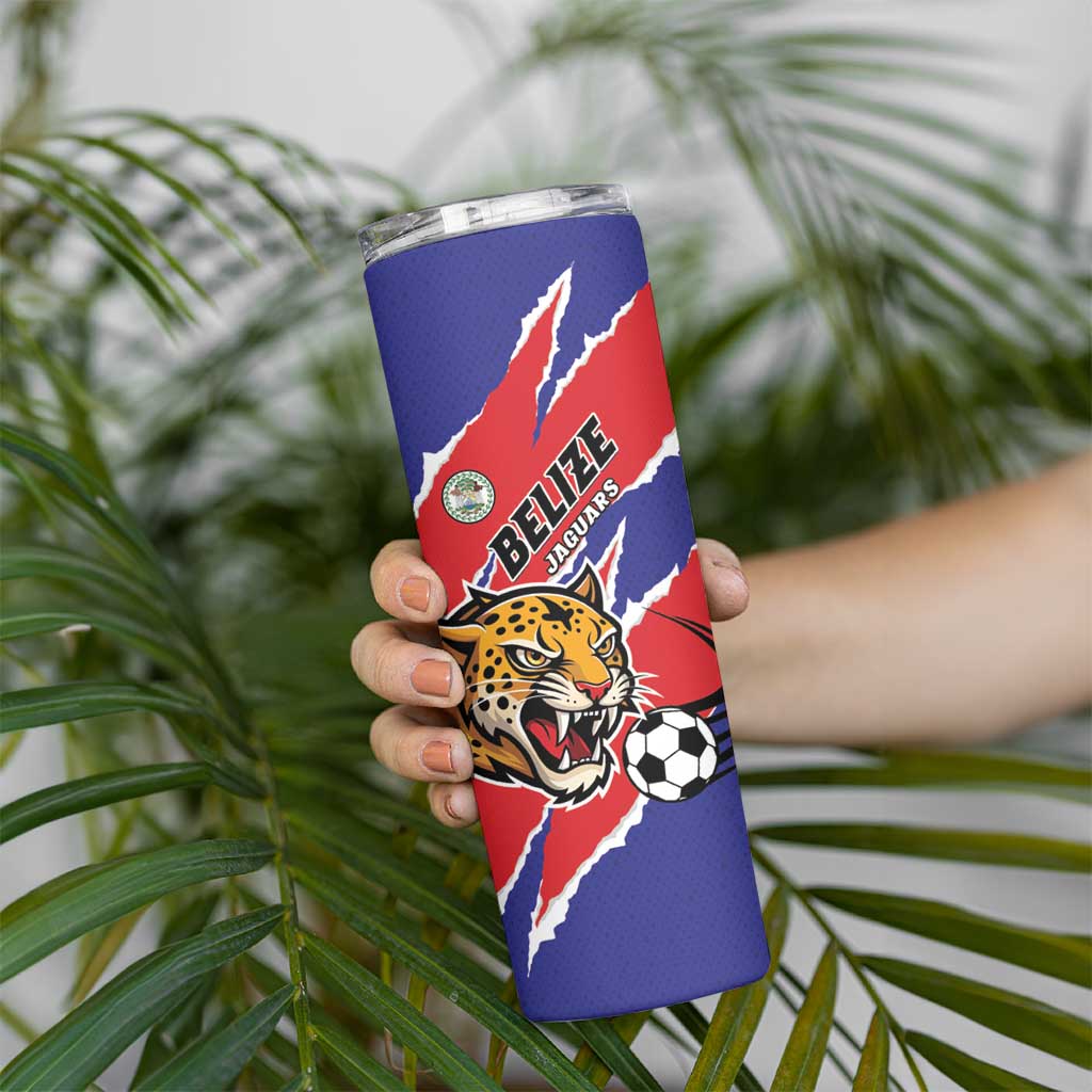 Custom Football Belize Jaguars Skinny Tumbler Team Unbelizeables Jaguars