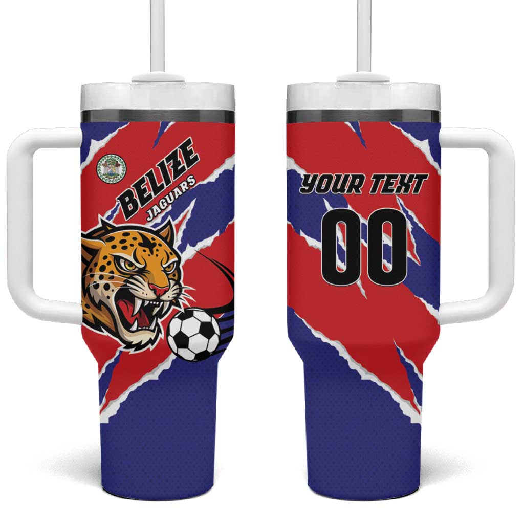 Custom Football Belize Jaguars Tumbler With Handle Team Unbelizeables Jaguars