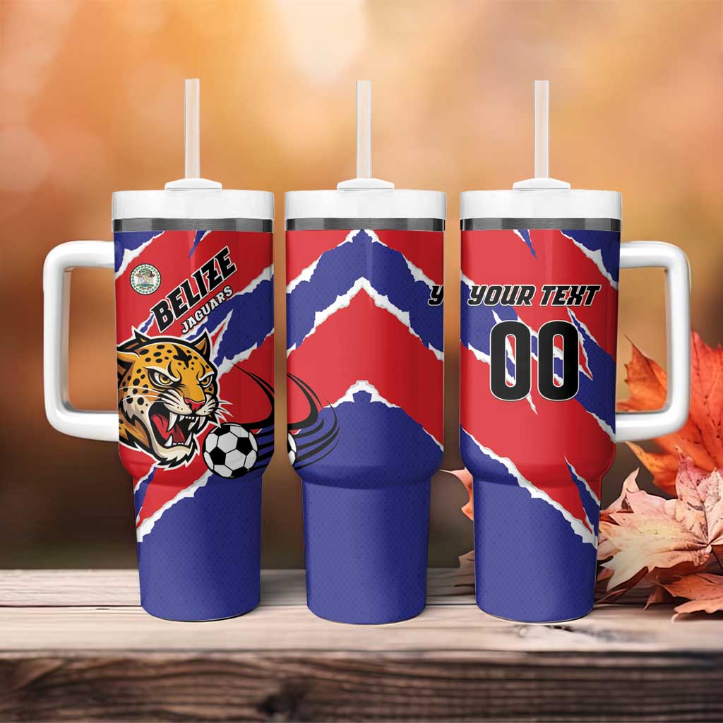 Custom Football Belize Jaguars Tumbler With Handle Team Unbelizeables Jaguars