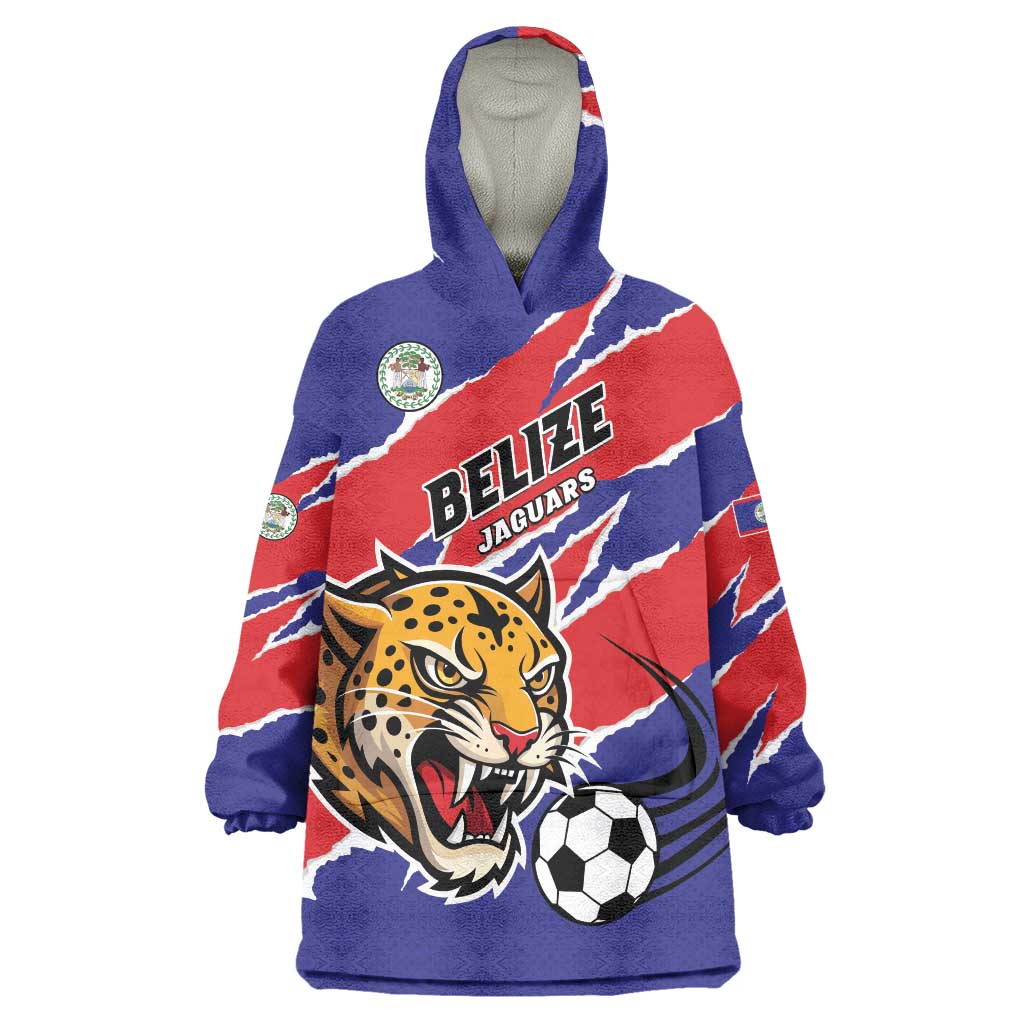 Custom Football Belize Jaguars Wearable Blanket Hoodie Team Unbelizeables Jaguars