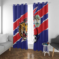 Football Belize Jaguars Window Curtain Team Unbelizeables Jaguars