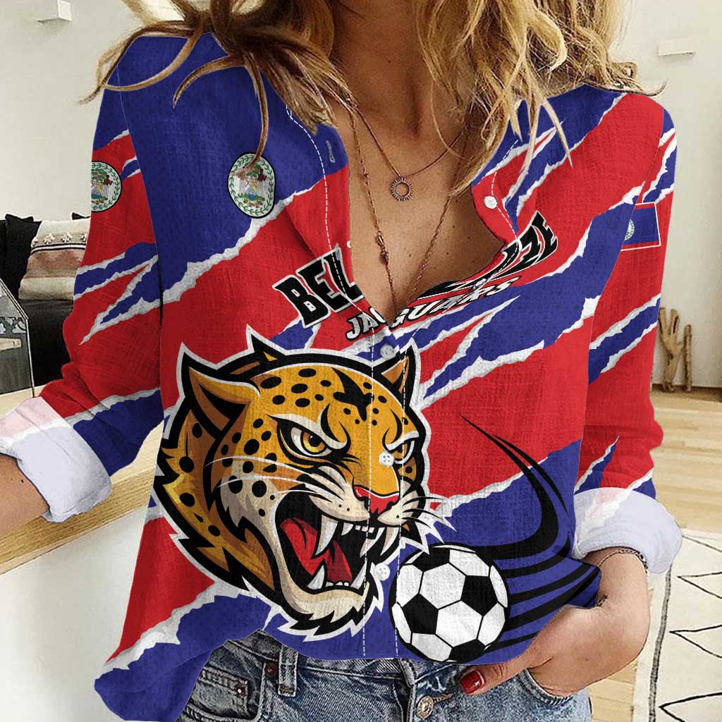 Custom Football Belize Jaguars Women Casual Shirt Team Unbelizeables Jaguars