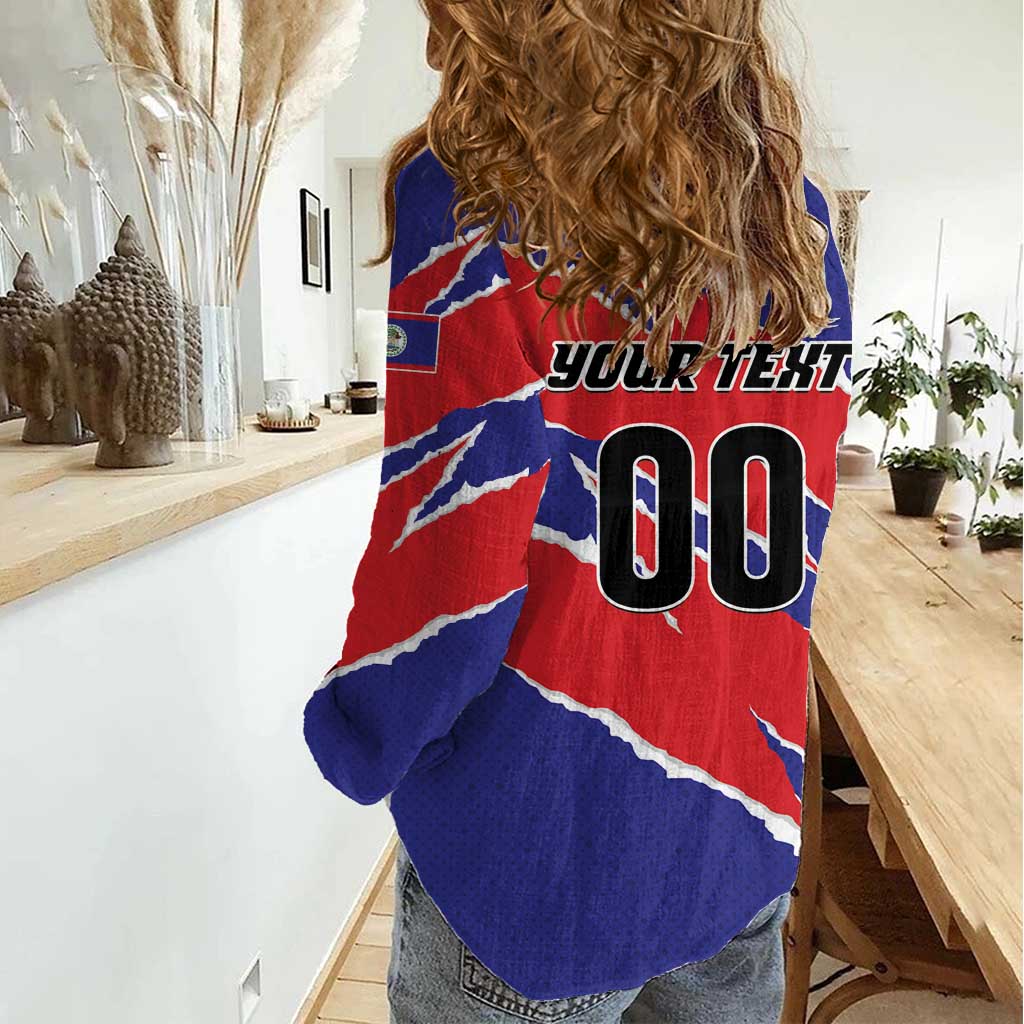 Custom Football Belize Jaguars Women Casual Shirt Team Unbelizeables Jaguars