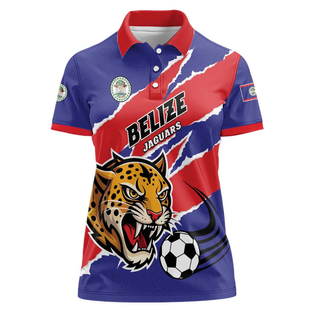 Custom Football Belize Jaguars Women Polo Shirt Team Unbelizeables Jaguars