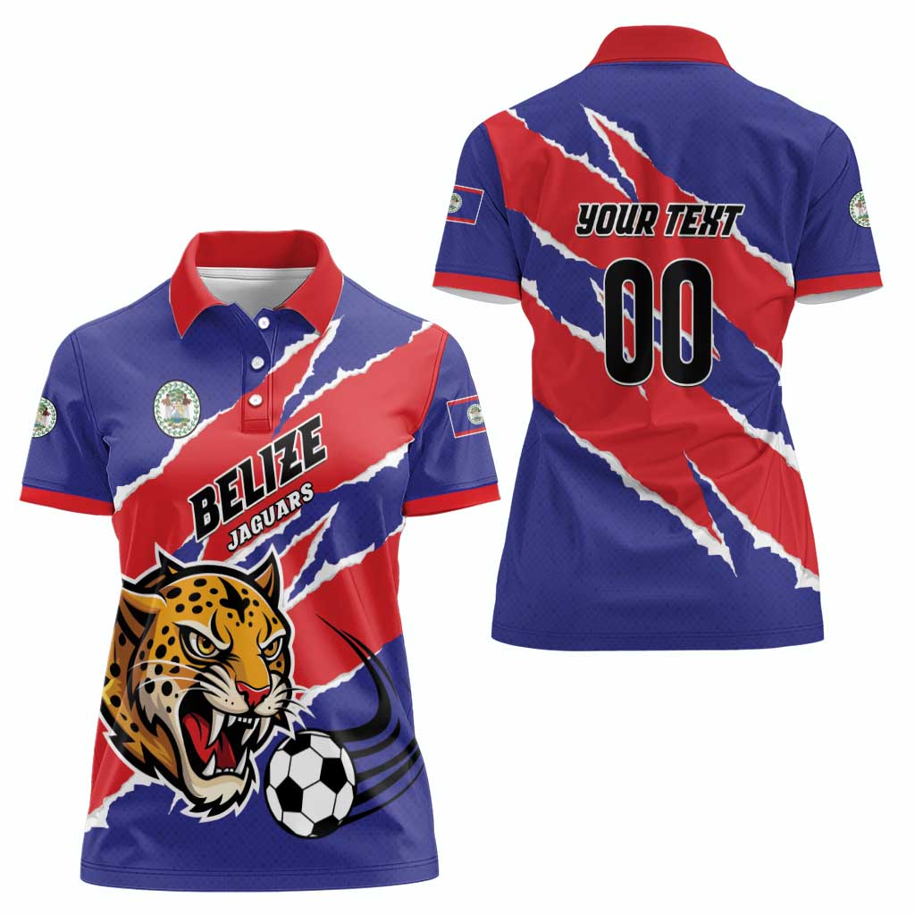 Custom Football Belize Jaguars Women Polo Shirt Team Unbelizeables Jaguars