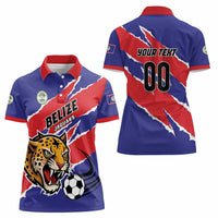 Custom Football Belize Jaguars Women Polo Shirt Team Unbelizeables Jaguars