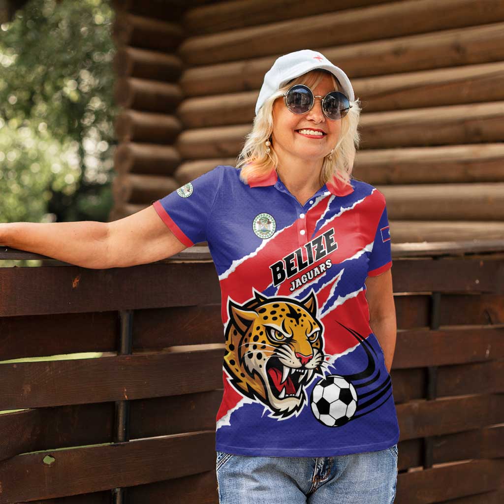 Custom Football Belize Jaguars Women Polo Shirt Team Unbelizeables Jaguars