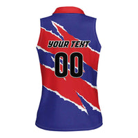 Custom Football Belize Jaguars Women Sleeveless Polo Shirt Team Unbelizeables Jaguars