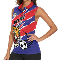 Custom Football Belize Jaguars Women Sleeveless Polo Shirt Team Unbelizeables Jaguars