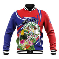 Personalized Belize Toucan Baseball Jacket Sub umbra floreo