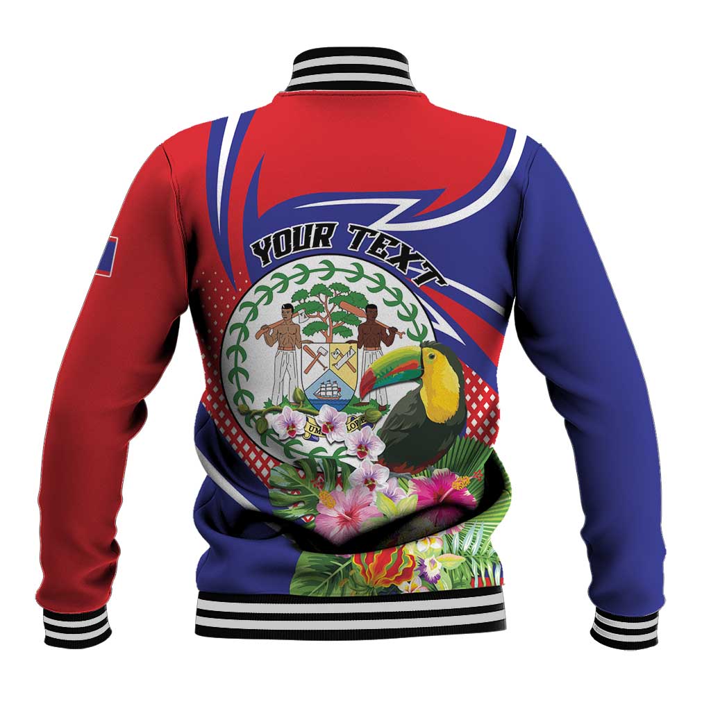 Personalized Belize Toucan Baseball Jacket Sub umbra floreo
