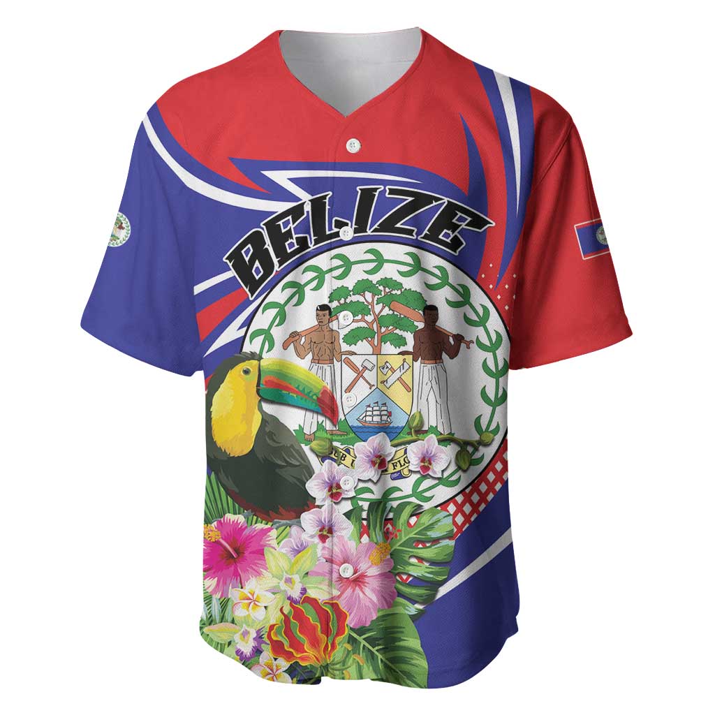Personalized Belize Toucan Baseball Jersey Sub umbra floreo