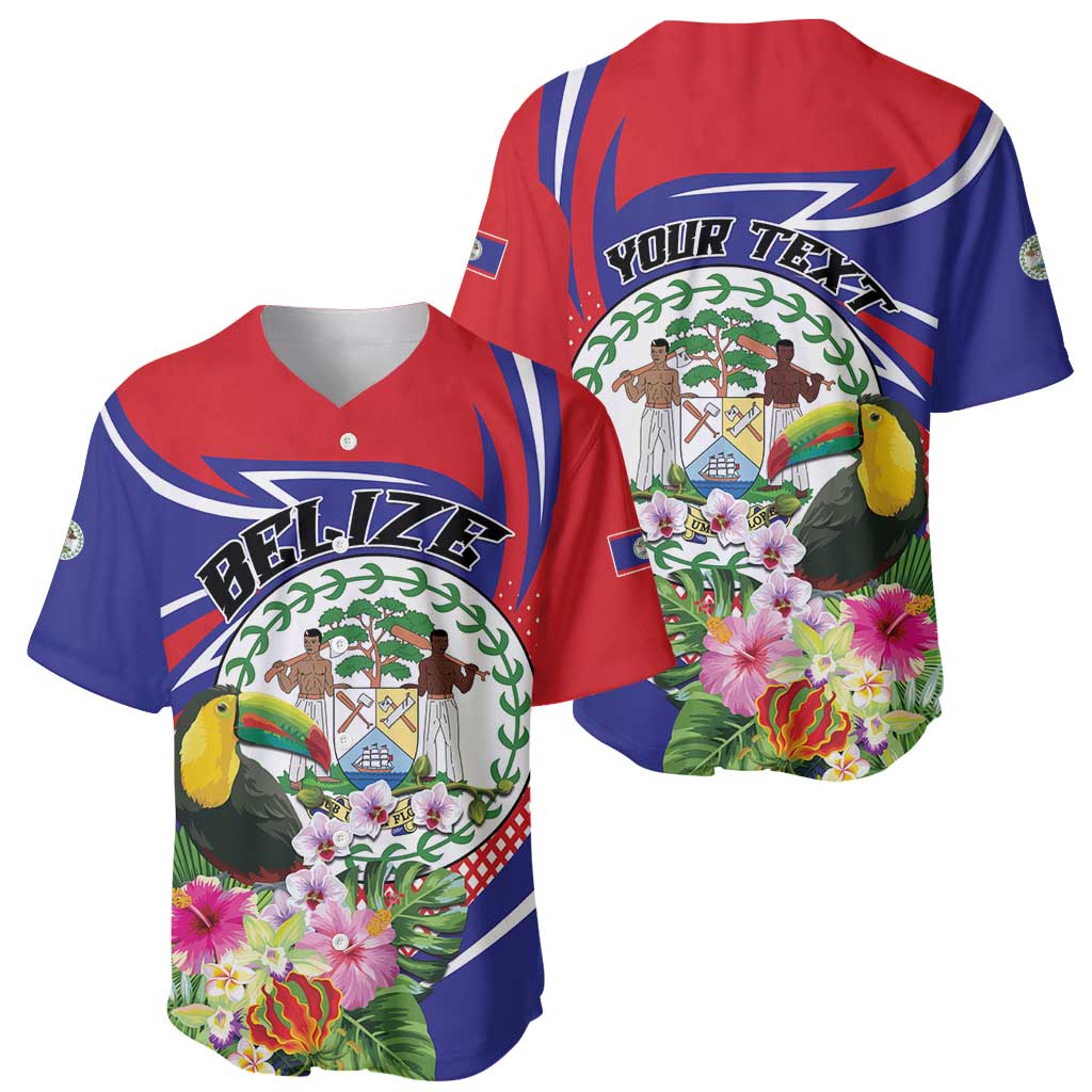 Personalized Belize Toucan Baseball Jersey Sub umbra floreo