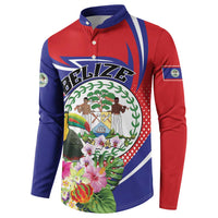 Personalized Belize Toucan Button Sweatshirt Sub umbra floreo