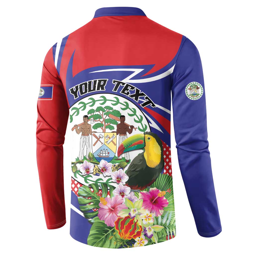 Personalized Belize Toucan Button Sweatshirt Sub umbra floreo