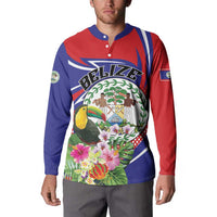 Personalized Belize Toucan Button Sweatshirt Sub umbra floreo