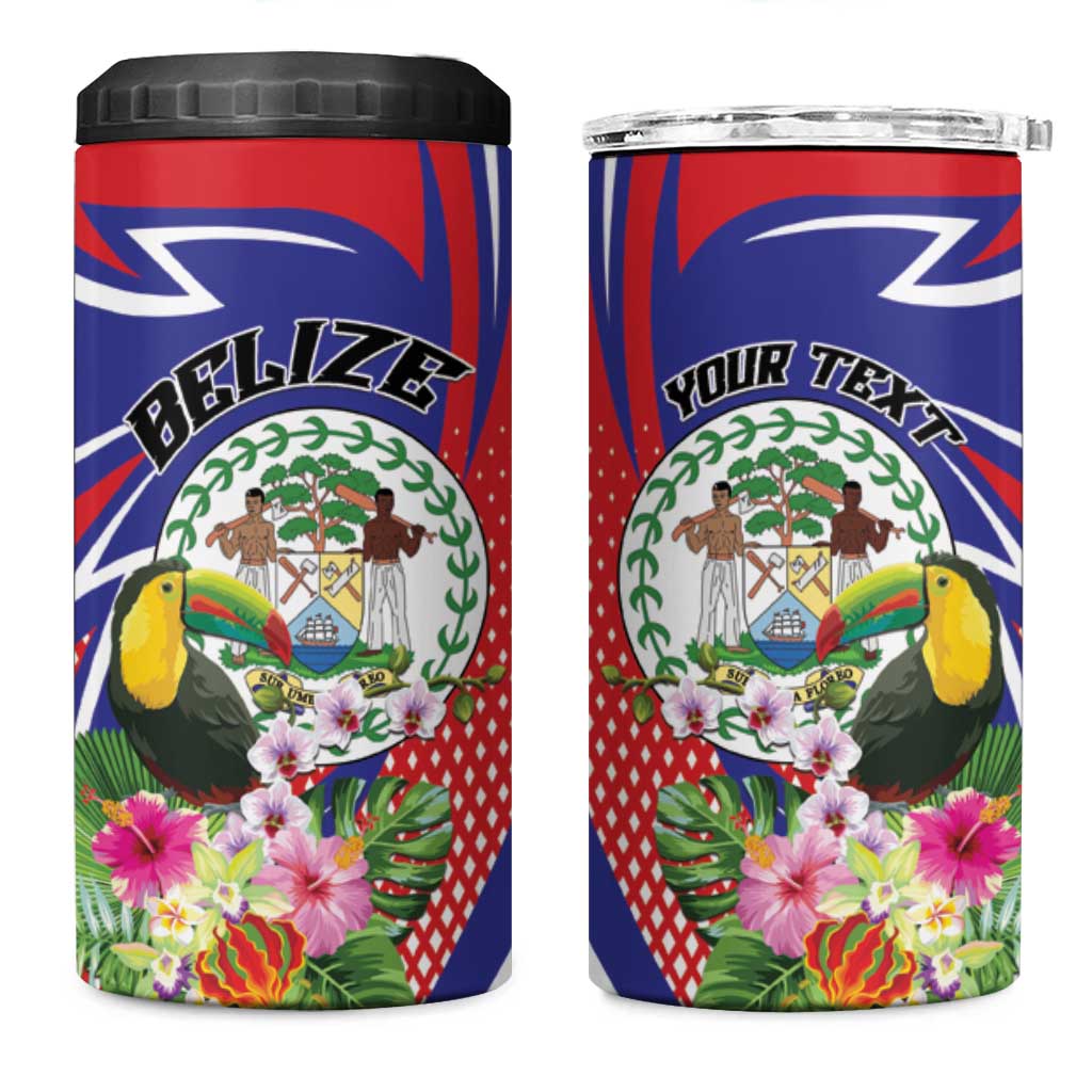 Personalized Belize Toucan 4 in 1 Can Cooler Tumbler Sub umbra floreo