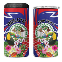 Personalized Belize Toucan 4 in 1 Can Cooler Tumbler Sub umbra floreo