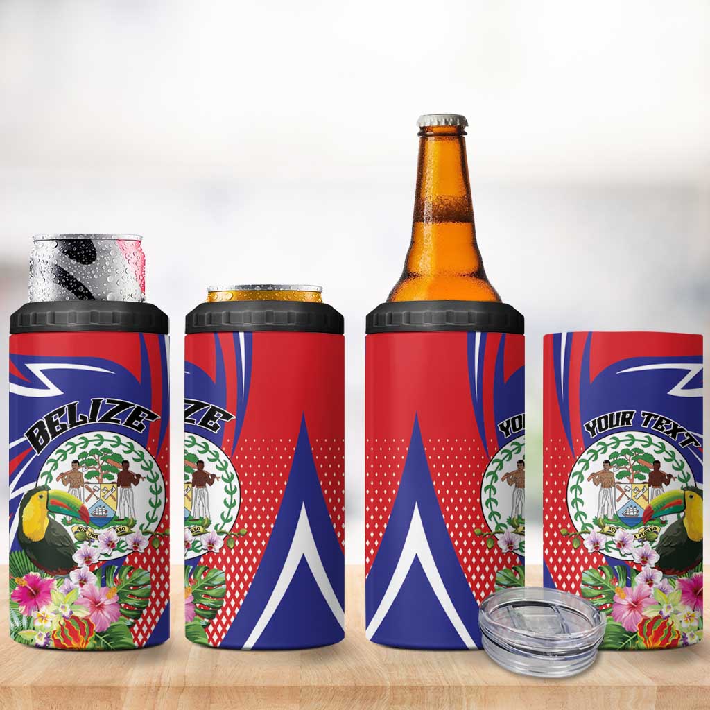Personalized Belize Toucan 4 in 1 Can Cooler Tumbler Sub umbra floreo