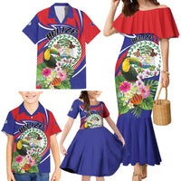Personalized Belize Toucan Family Matching Mermaid Dress and Hawaiian Shirt Sub umbra floreo