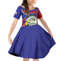 Personalized Belize Toucan Family Matching Off Shoulder Short Dress and Hawaiian Shirt Sub umbra floreo