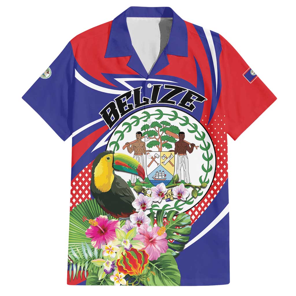 Personalized Belize Toucan Family Matching Short Sleeve Bodycon Dress and Hawaiian Shirt Sub umbra floreo