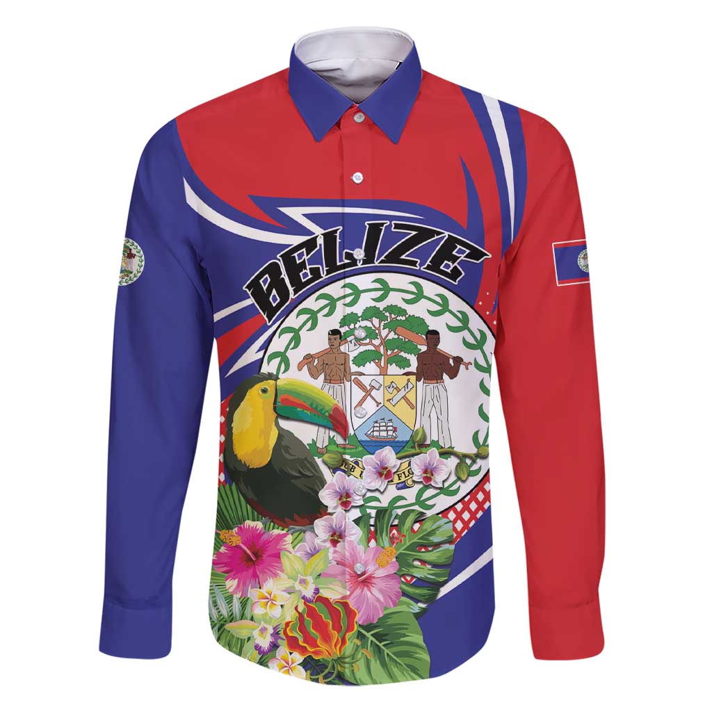 Personalized Belize Toucan Family Matching Short Sleeve Bodycon Dress and Hawaiian Shirt Sub umbra floreo