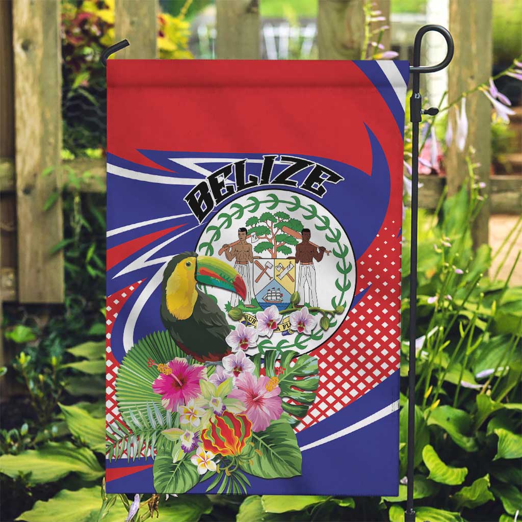 Belize Toucan Garden Flag Sub umbra floreo