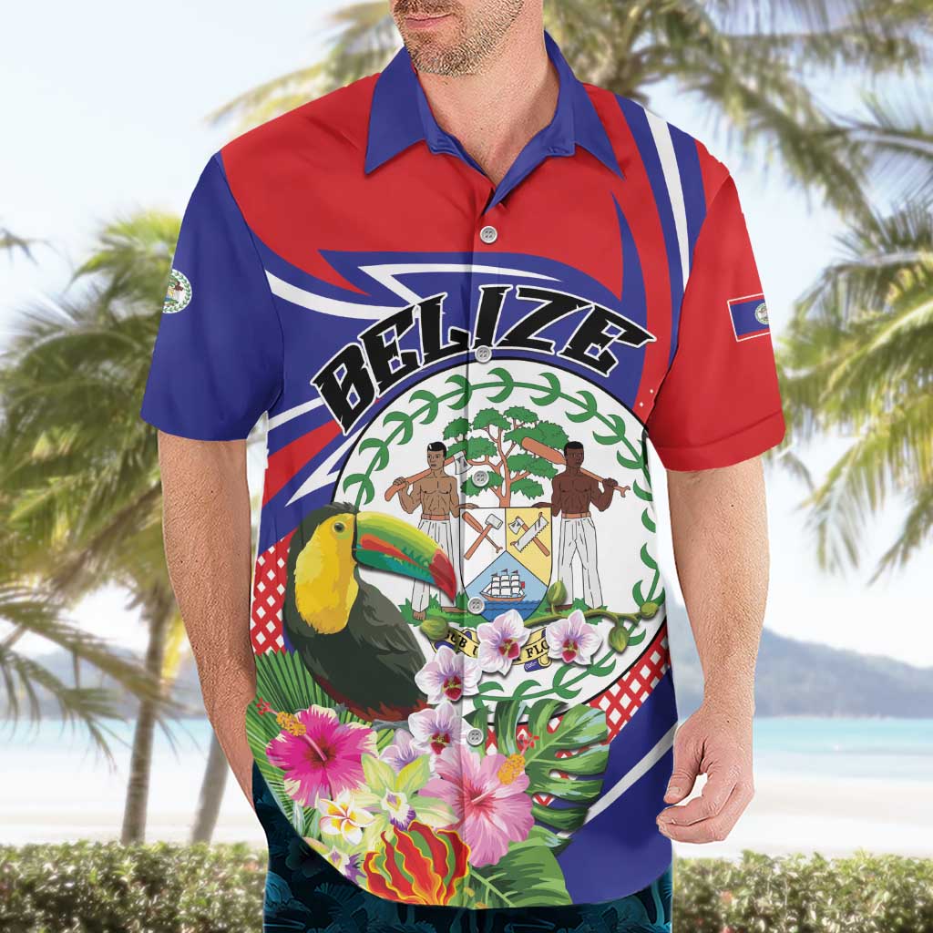 Personalized Belize Toucan Hawaiian Shirt Sub umbra floreo
