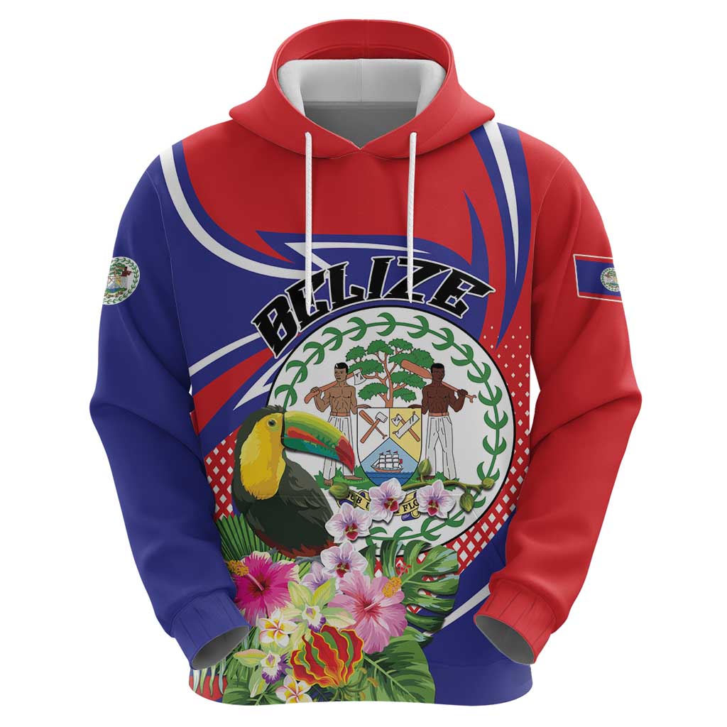 Personalized Belize Toucan Hoodie Sub umbra floreo