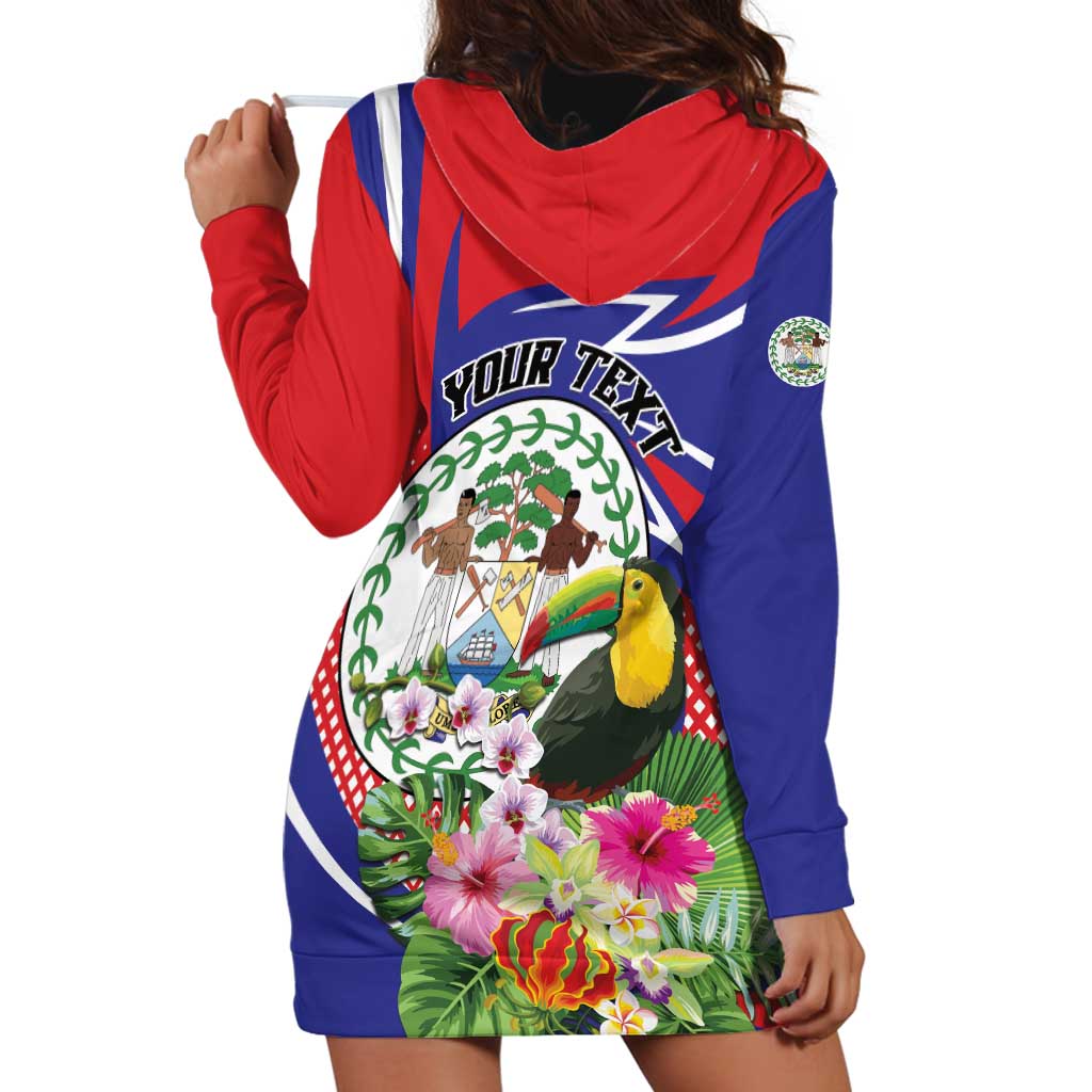 Personalized Belize Toucan Hoodie Dress Sub umbra floreo