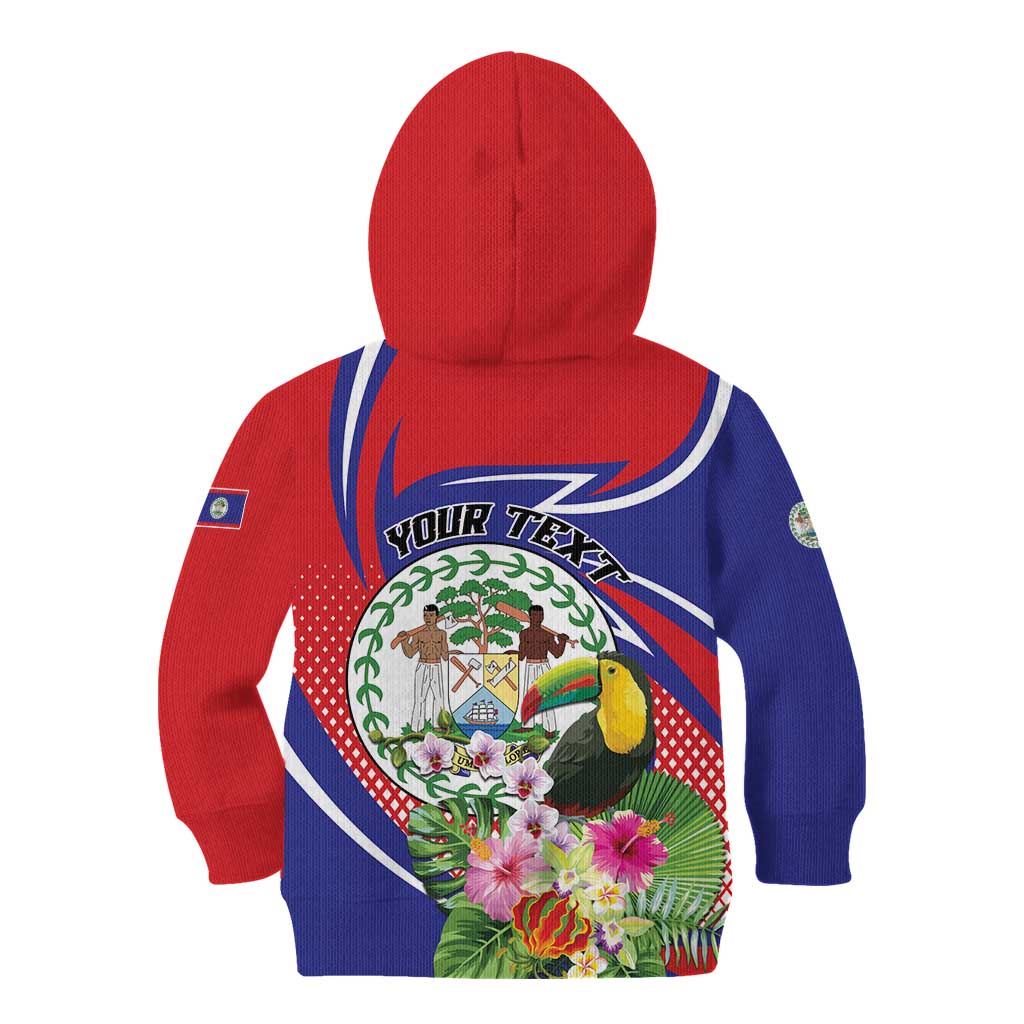 Personalized Belize Toucan Kid Hoodie Sub umbra floreo