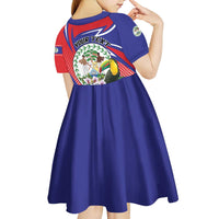 Personalized Belize Toucan Kid Short Sleeve Dress Sub umbra floreo