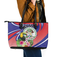 Belize Toucan Leather Tote Bag Sub umbra floreo