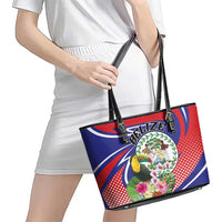 Belize Toucan Leather Tote Bag Sub umbra floreo
